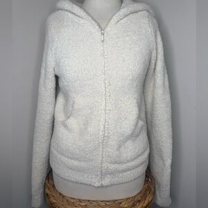 Barefoot Dreams Hoodie Zip Up Hooded Sweatshirt Cozychic Cream Cozy Core ivory